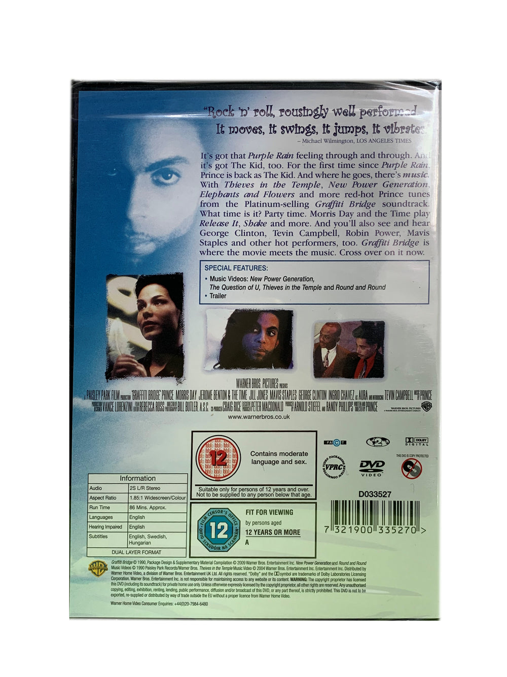 Prince – Graffiti Bridge Movie DVD The Time Mavis Staples Ingrid Chavez SW