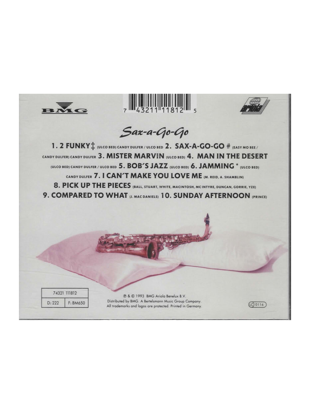Prince – Candy Dulfer Sax-A-Go-Go CD Album 1993 Release Jewel Case Prince
