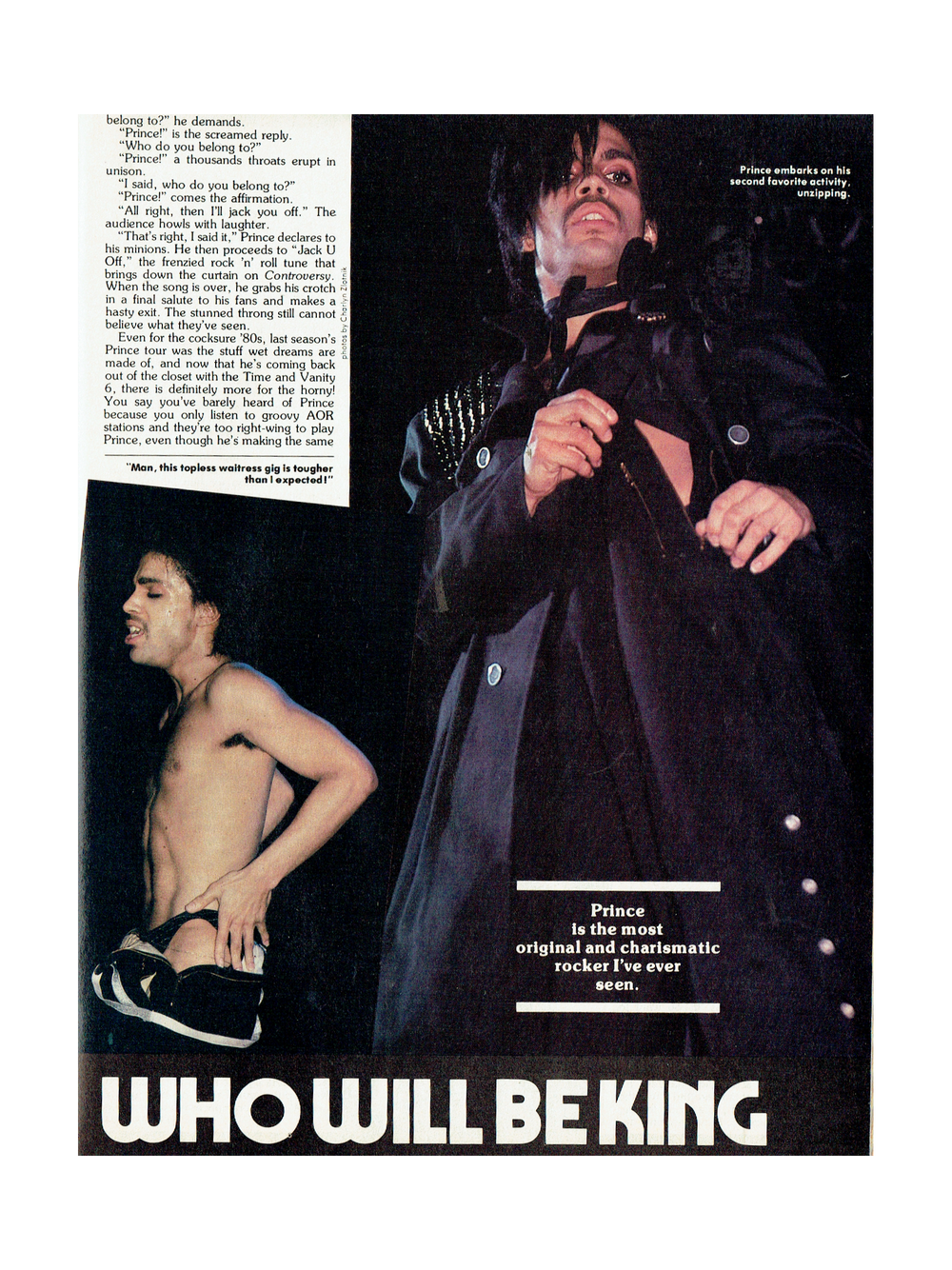 Prince Cream Magazine May 1983 Prince Cover & 3 Page Article