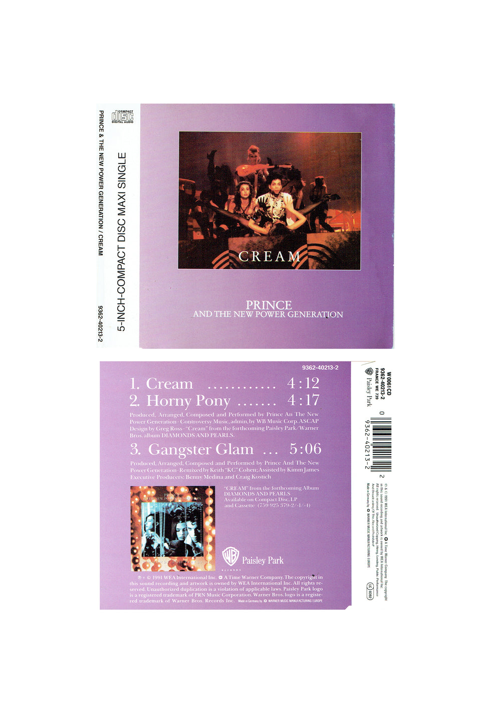 Prince – & The New Power Generation - Cream CD Maxi-Single Europe Preloved: 1991