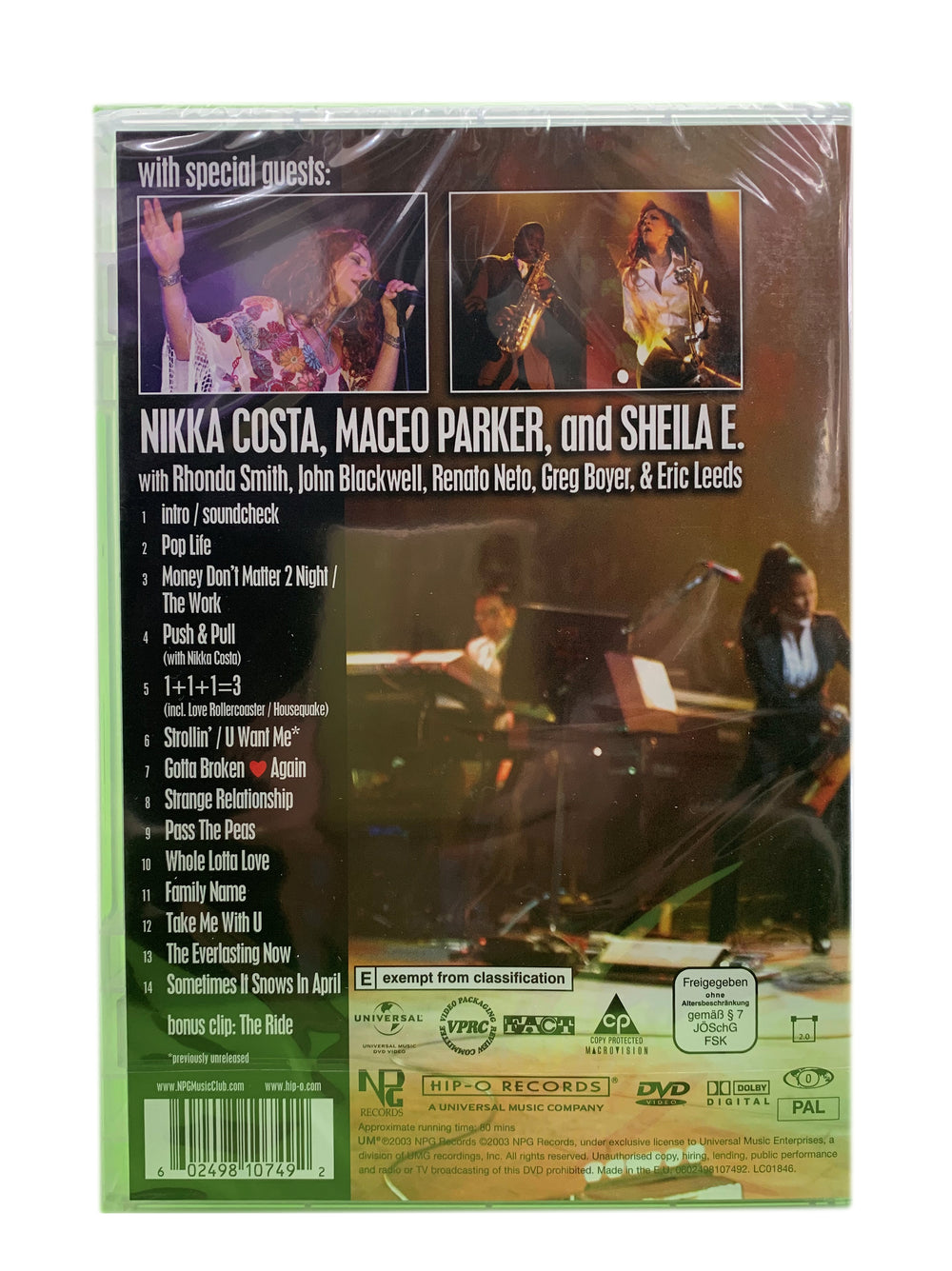 Prince Live at the Aladdin, Las Vegas DVD Disc Brand New
