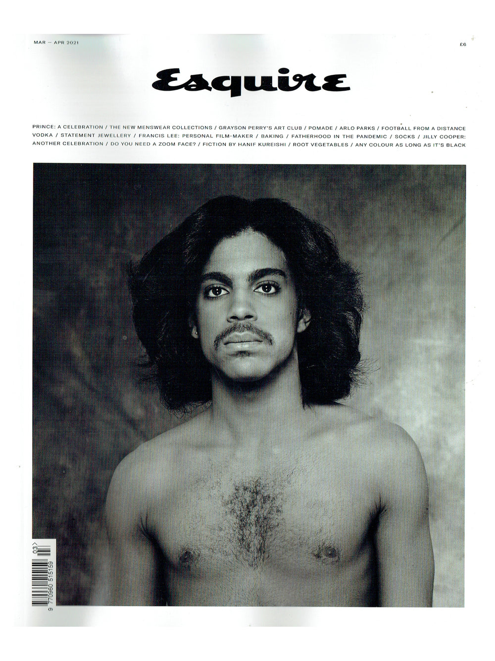Prince – Esquire Magazine March April 2021 Glossy Cover & 10 Pages Inside