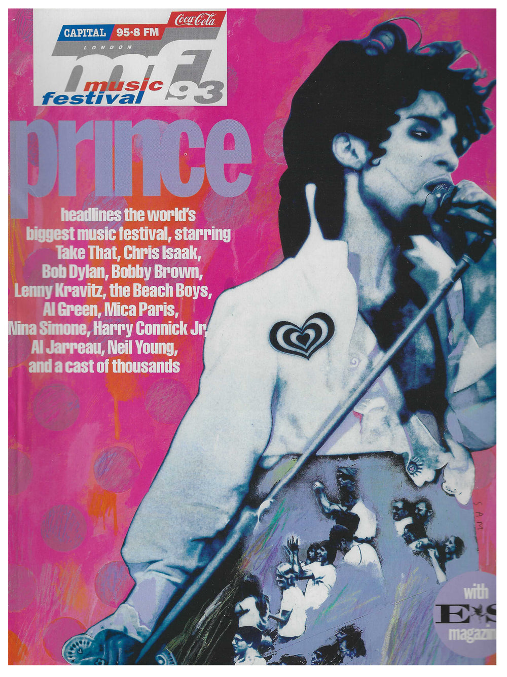 Prince – Capital London 1993 UK Publication Lenny Kravitz Very Rare