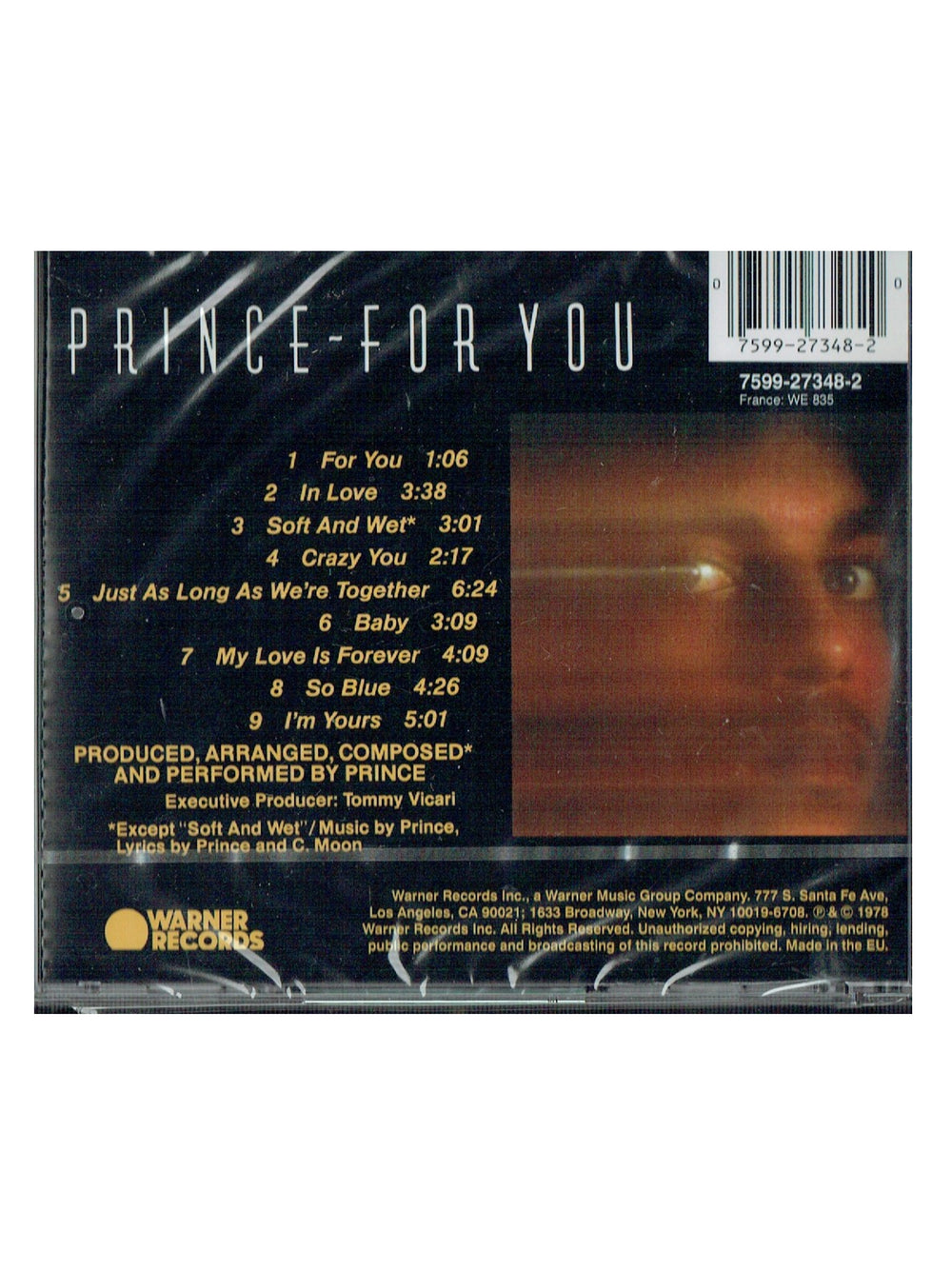 Prince – For You 1978 Release CD Album Brand New Sealed WARNER RECORDS New Logo