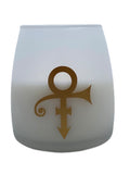 NPG Store Official Merchandise Frosted Glass White Candle Love Symbol Prince