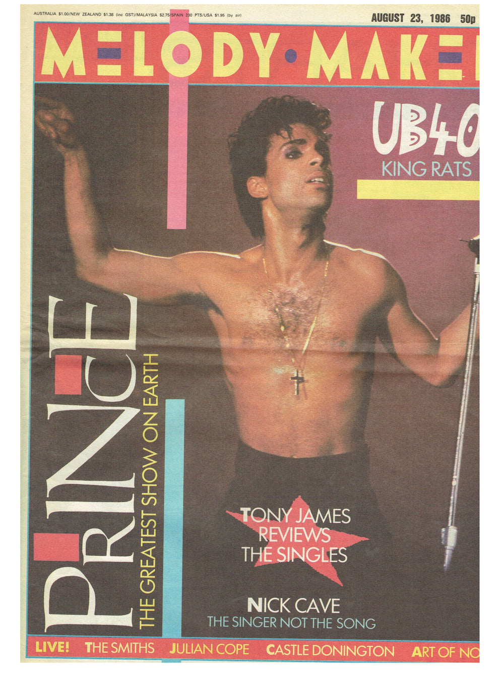 Prince Greatest Show Full Newspaper Melody Maker August 23rd 1986