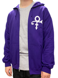 Prince – Love Symbol MN Zip Purple Hoodie Official Unisex Merchandise NEW