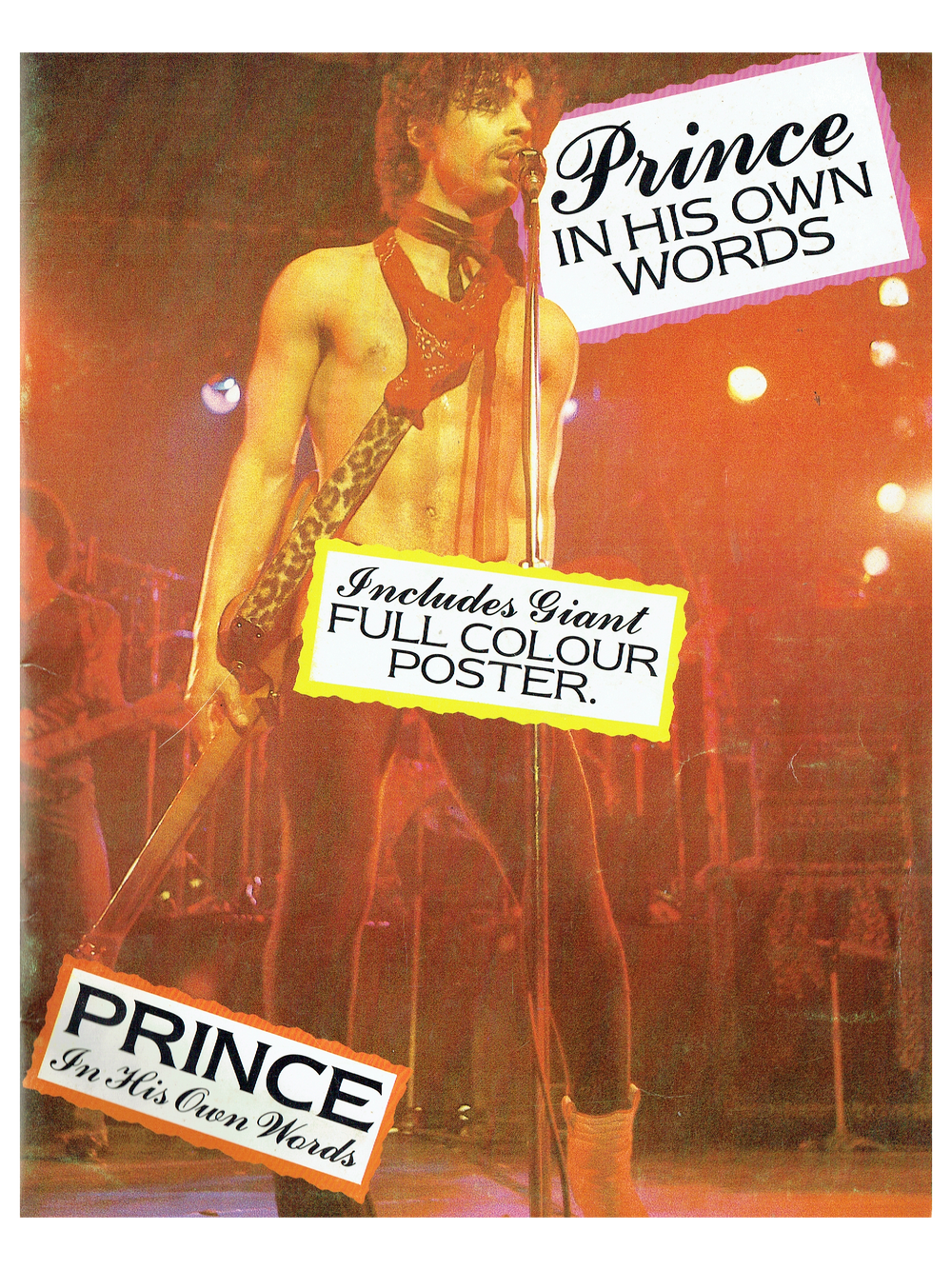 Prince In His Own Words Softback Book Published 1984 & Poster Very Rare