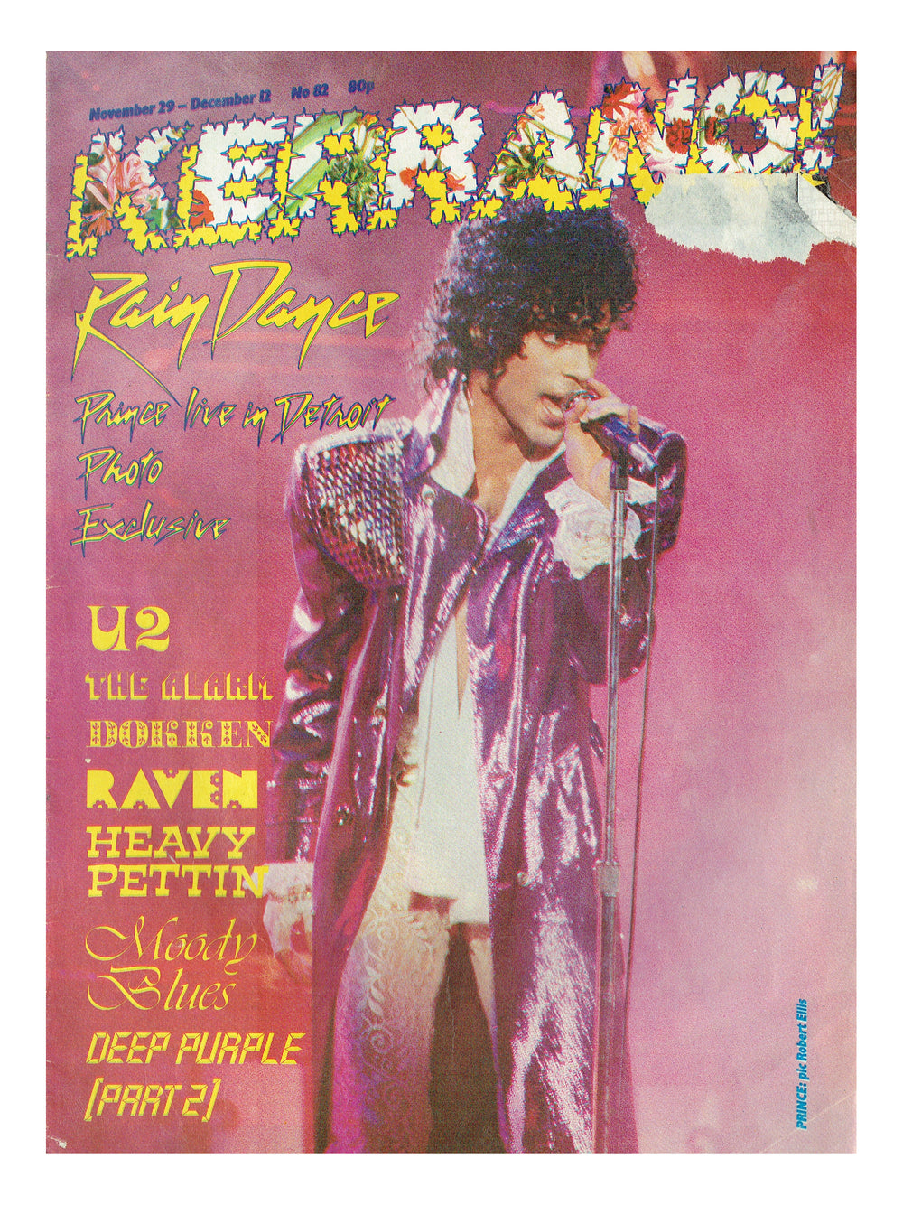 Prince – Kerrang Magazine Cover Plus Centre Fold & 5 Page Article