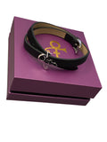 Prince – Official Estate Leather Bracelet Love Symbol Silver Plated Boxed