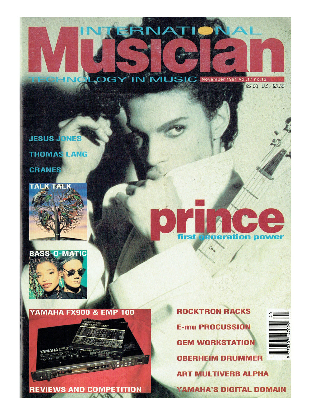 Prince – Musician Magazine November 1991 Cover & 6 Page Article