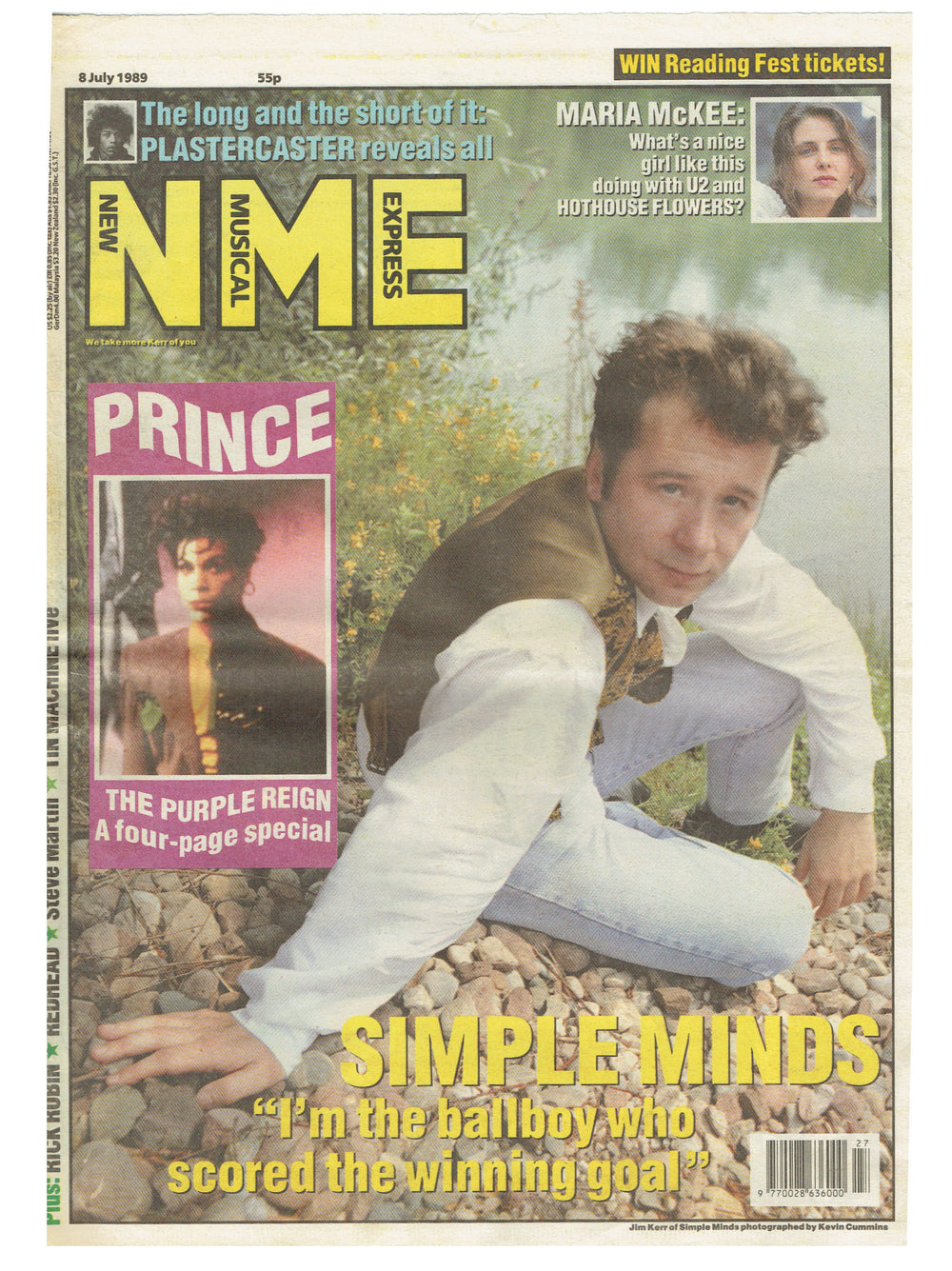 Prince NME FULL Newspaper Magazine July 1989 Cover & 4 Page Pull Out