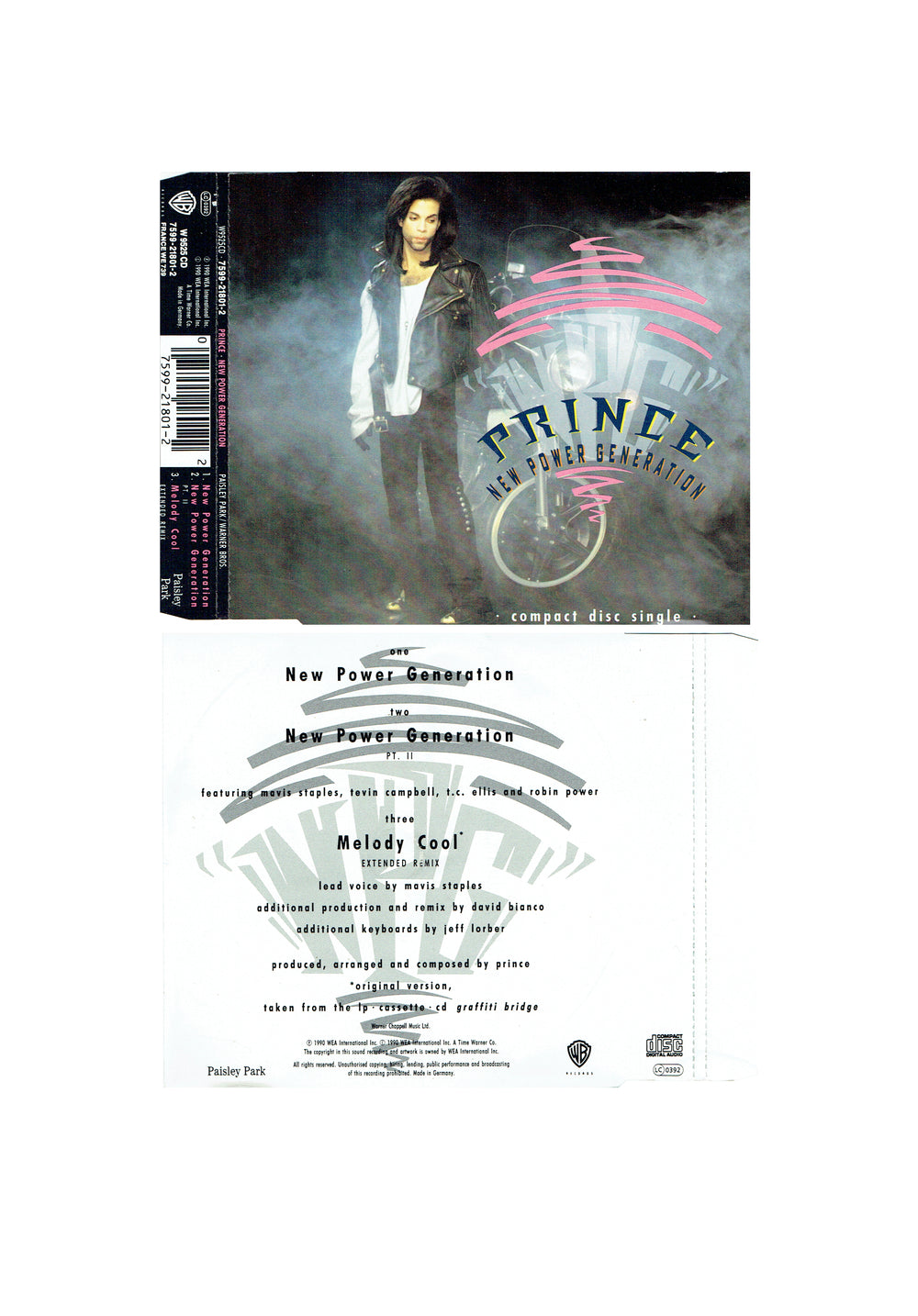 Prince – New Power Generation Inc Melody Cool (Extended Remix) CD Single Europe Preloved: 1990