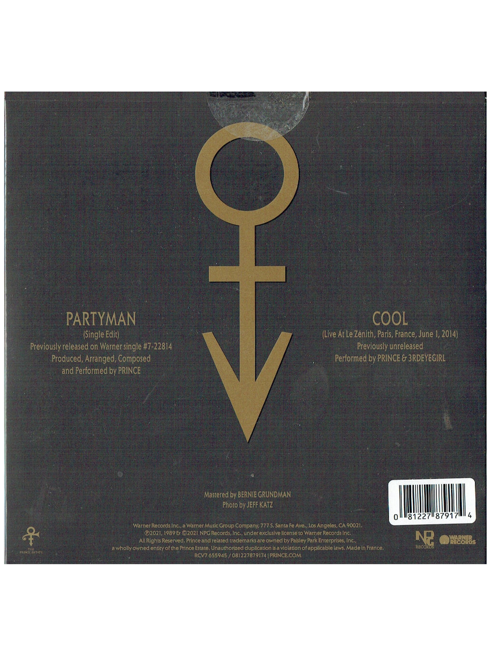 Prince – PSG x Prince De Parc Xclusive Collaboration 7 Inch Purple Vinyl Single Partyman / COOL