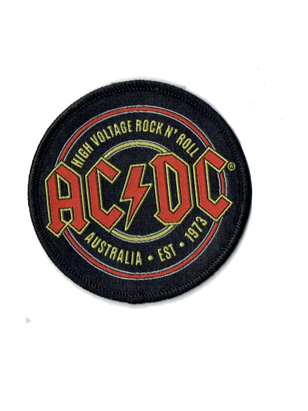AC/DC EST Australia 1973 Round Official Woven Patch Brand New