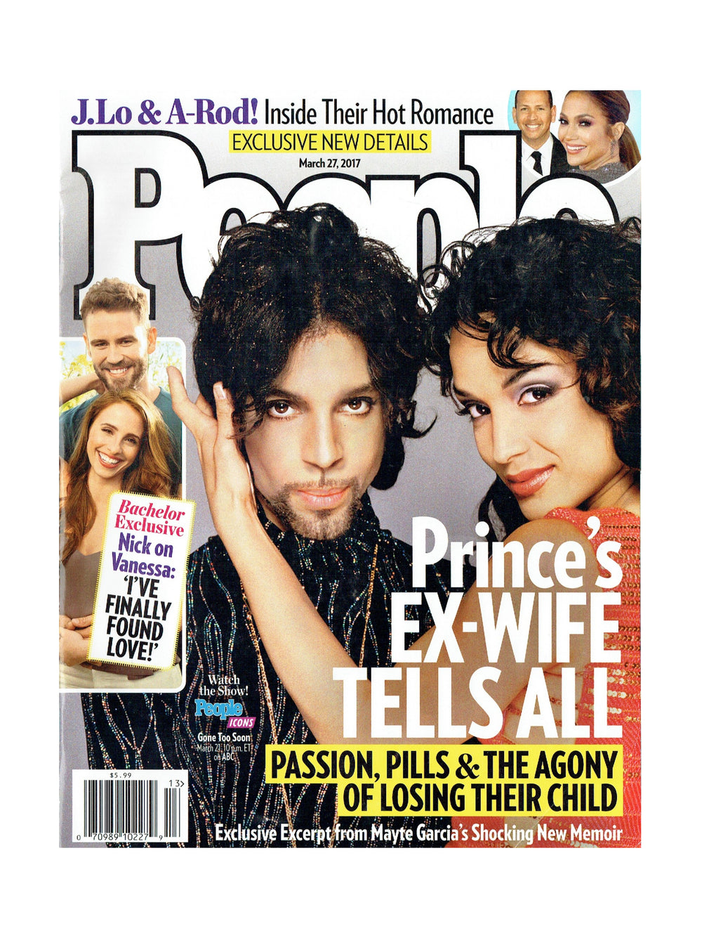 Prince – People Magazine March 27 2017 Front Cover & 6 Page Article Mayte