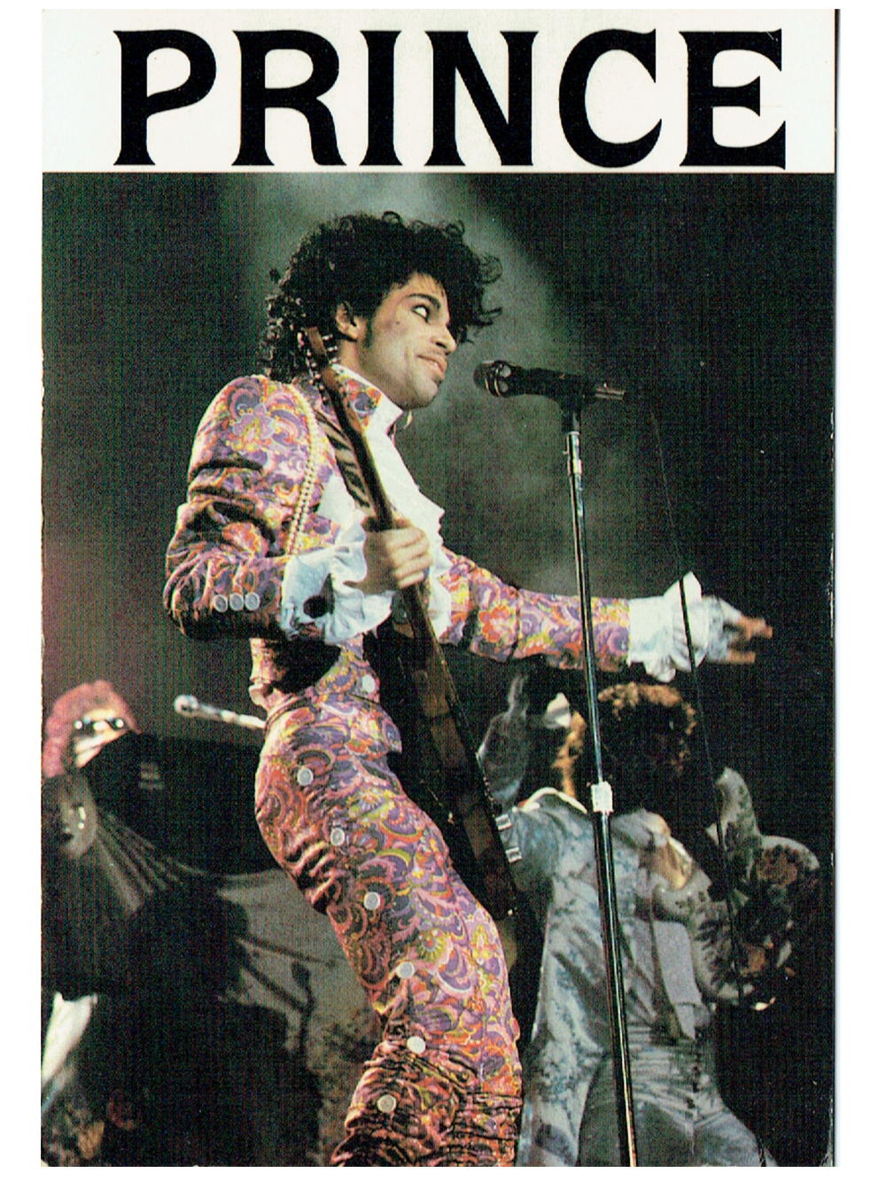Prince Postcard Original Printed In England Purple Rain Live