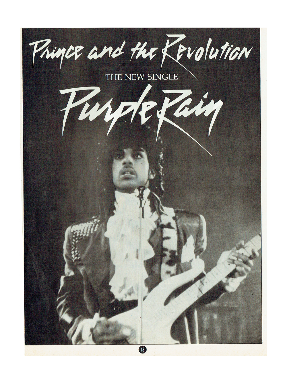 Prince – & The Revolution – Purple Rain Full Page Magazine Advert 11" x 8 "