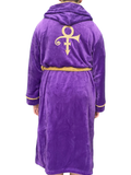 Prince – Unisex Official Bath Robe Purple Embroidery Dressing Gown NEW