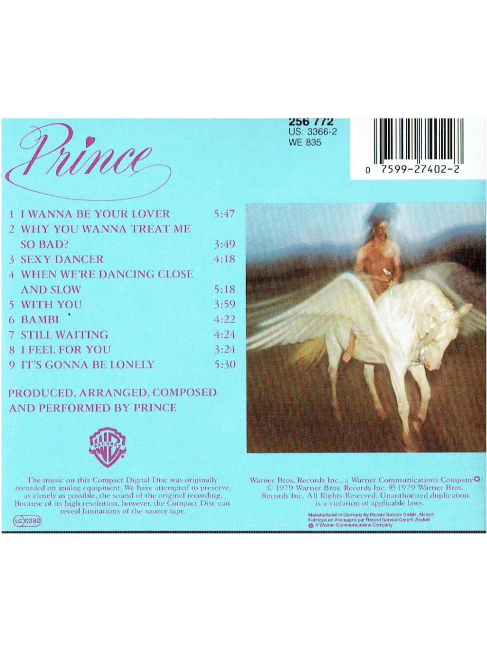 Prince – Prince Self Titled CD Album Reissue Europe Preloved: 1987