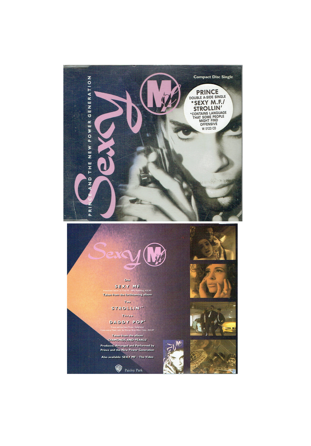 Prince & The New Power Generation Sexy MF Original CD Single 1992  3 Tracks Hype Sticker