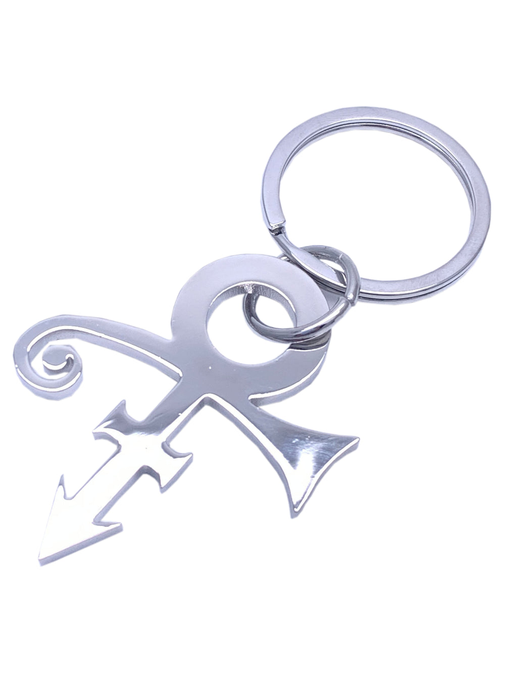 Prince Official Estate Bravado Love Symbol Keyring Brand New SILVER