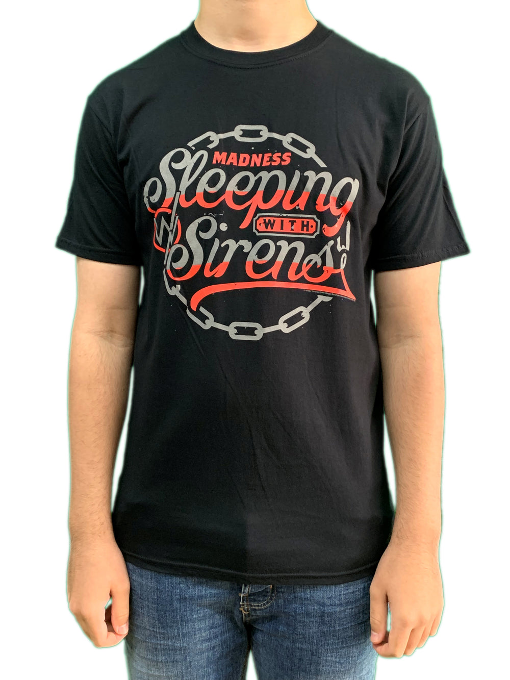 Sleeping With Sirens Madness Text Unisex Official T Shirt Brand New Various Sizes