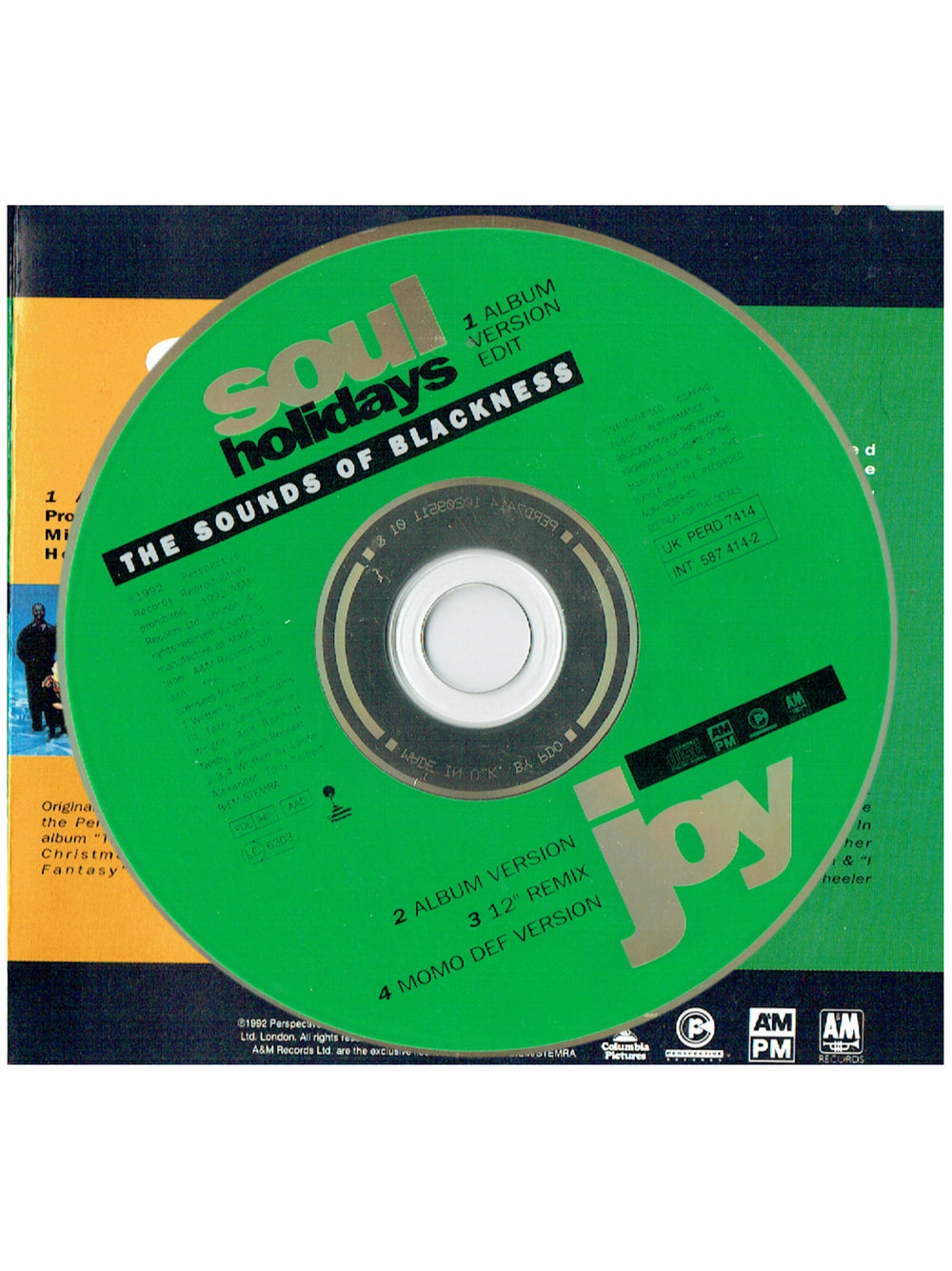 Prince – Sounds Of Blackness Soul Holidays & Joy CD Single 1992 UK Release Prince Jam & Lewis