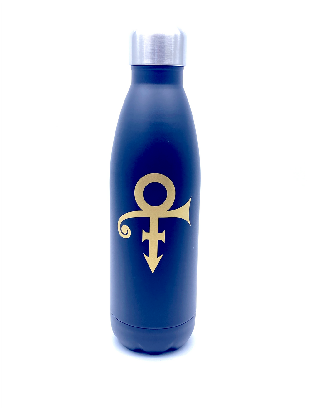 Prince – Official Aluminium Drinks Flask Black With Gold Love Symbol Brand New