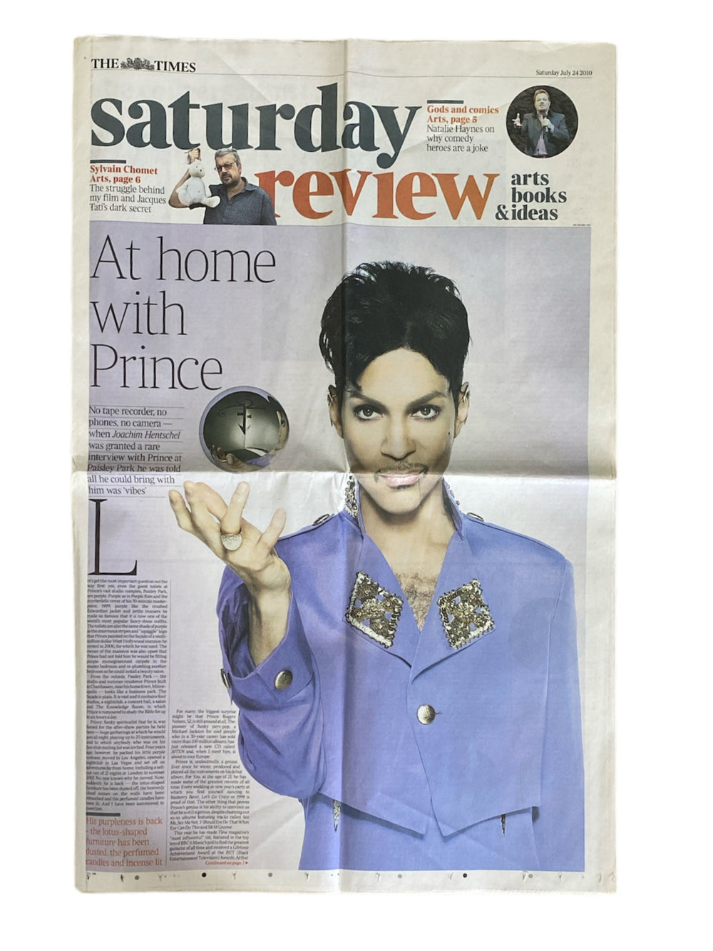 Prince – Newspaper The Times  July 24th Preloved: 2010