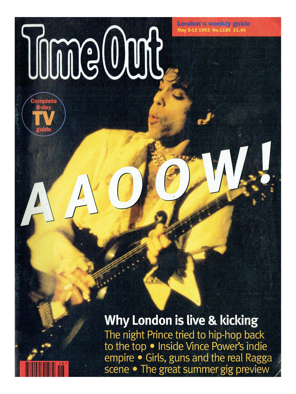 Prince – Time Out London Weekly Guide May 1993 Cover & 3 Page Article