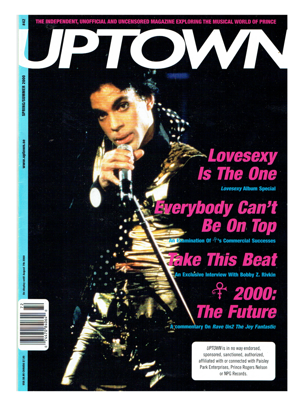 Uptown The Magazine For Prince Fans & Collectors Issue Number 42