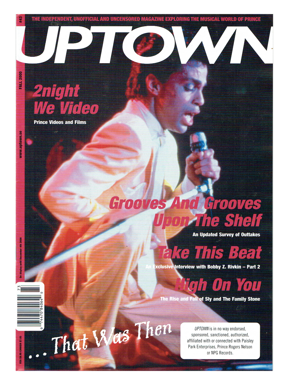 Uptown The Magazine For Prince Fans & Collectors Issue Number 43