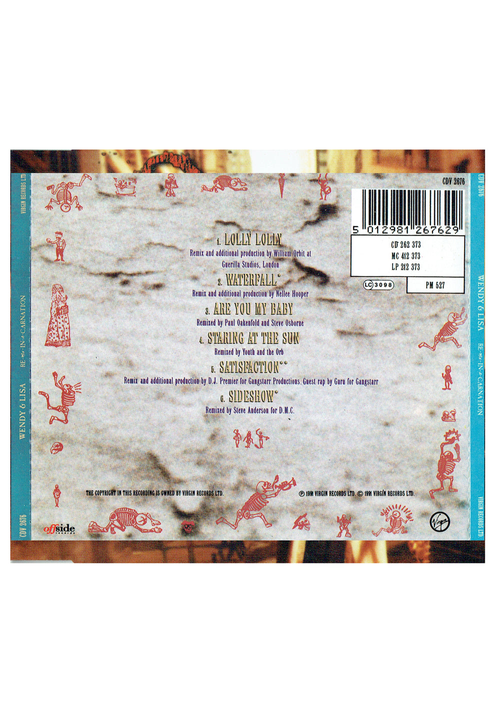 Prince – Wendy & Lisa Re Mix In A Carnation UK Remix CD Album 6 Tracks Preloved:1991